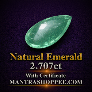 Natural Emerald 2.707 CT certified premium deep green panna gemstone