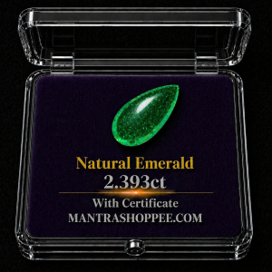 Natural Emerald 2.393 CT certified premium green panna gemstone