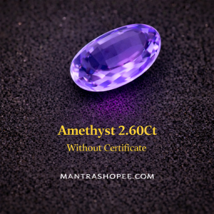 Natural Amethyst 2.60 carat violet faceted gemstone for jewelry and spiritual use