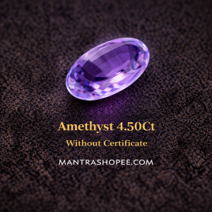 Natural Amethyst 4.50 carat deep violet premium faceted gemstone