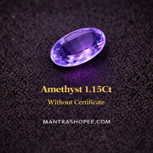 Natural Amethyst 1.15 carat violet faceted gemstone for jewelry and spiritual use