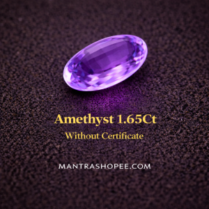 Natural Amethyst 1.65 carat violet faceted gemstone for jewelry