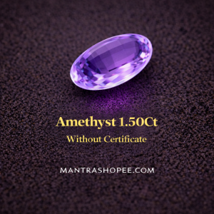 Natural Amethyst 1.50 carat deep violet faceted gemstone