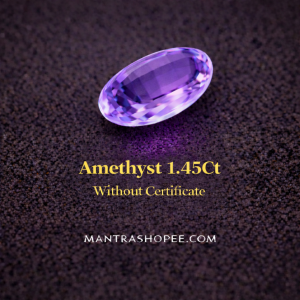 Natural Amethyst 1.45 carat deep violet faceted gemstone