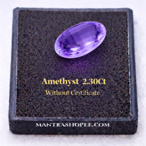 Natural Amethyst 2.30 carat violet faceted gemstone for jewelry and spiritual use