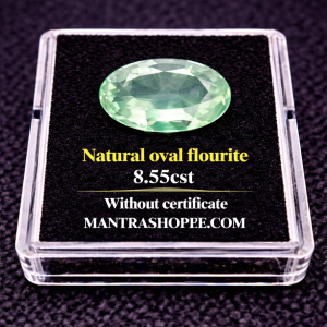 Natural Oval Fluorite 8.55 CT gemstone with polished oval cut, ideal for jewelry, healing, and spiritual energy