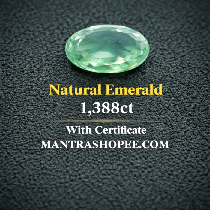 Natural Emerald 1.388 CT certified vivid green gemstone for jewelry, astrology, and investment