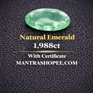 Natural Emerald 1.988 CT certified premium green gemstone for jewelry and astrology