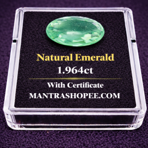 Natural Emerald 1.964 CT certified premium green gemstone for astrology and jewelry