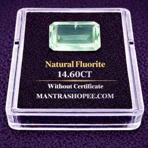 Natural Fluorite 14.60 CT polished gemstone for jewelry, healing, and energy balance