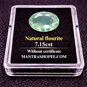 Natural Oval Fluorite 7.15 CT gemstone with polished oval cut, ideal for jewelry, healing, and spiritual energy
