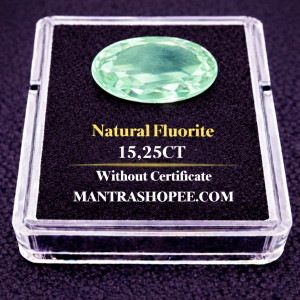 Natural Fluorite 15.25 CT large polished gemstone for jewelry, healing, and energy balance
