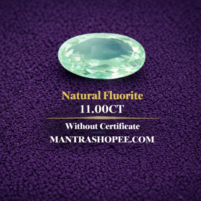 Natural Fluorite 11.00 CT polished gemstone for jewelry, healing, and energy balance Natural Fluorite 11.00 CT polished gemstone for jewelry, healing, and energy balance