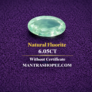 Natural Fluorite 6.05 CT polished gemstone for jewelry, healing, and energy balance