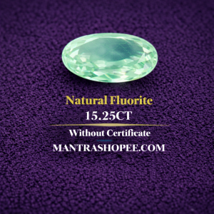 Natural Fluorite 15.25 CT large polished gemstone for jewelry, healing, and energy balance