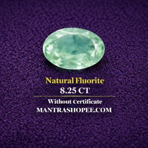 Natural Fluorite 8.25 CT gemstone with polished finish, ideal for jewelry, healing, and spiritual energy