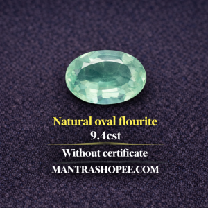 Natural Oval Fluorite 9.40 CT gemstone with smooth oval cut, ideal for jewelry, healing, and spiritual energy