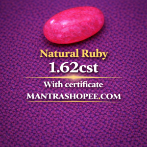 Natural Ruby 1.62 CT certified premium red gemstone for jewelry and astrology use
