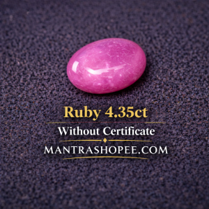 Natural Light Star Ruby 4.35 CT cabochon gemstone with visible star effect for jewelry, collectors, and spiritual use