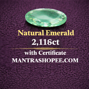 Natural Emerald 2.116 CT certified premium green gemstone for jewelry and astrology use